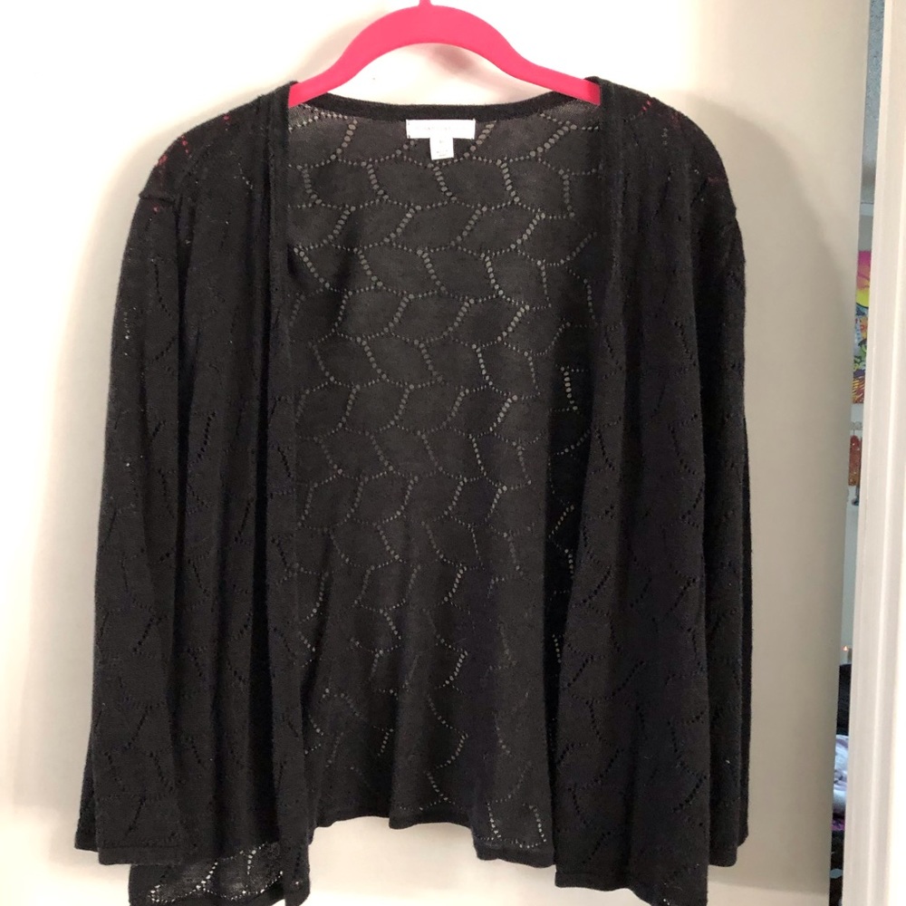 Black lace sweater